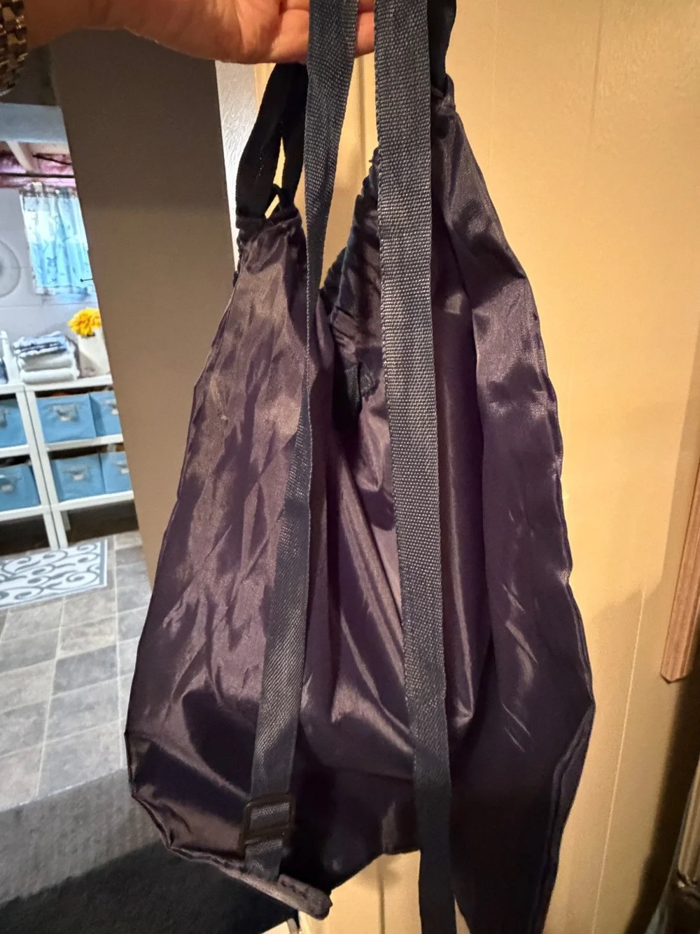 Skechers Navy and White Logo Drawstring Bag